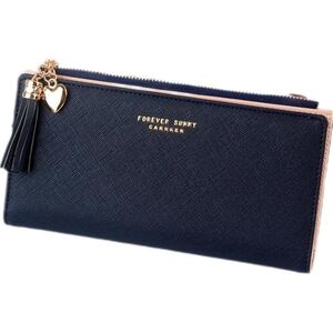 NEW Vegan Leather Women's Navy Wallet Clutch